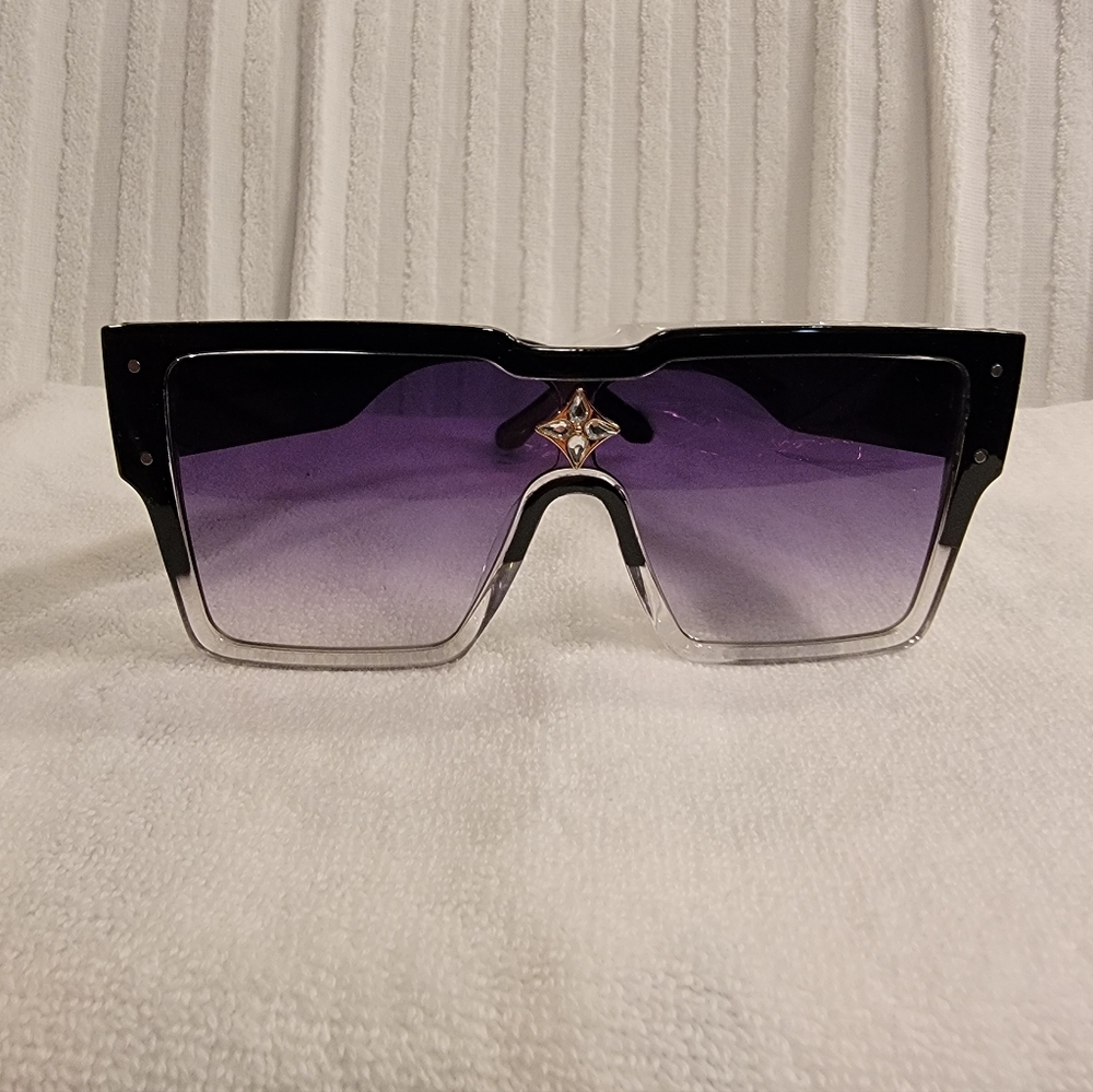 Lux Gradient Gray Shield Sunglasses - Designer Style